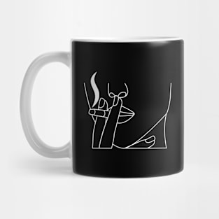 Smoking Line Art Mug